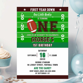 Fußball im ersten Jahr unter dem 1. Geburtstag Einladung