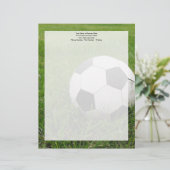 Fußball im Gras Briefkopf (Stehend Vorderseite)