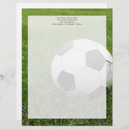 Fußball im Gras Briefkopf (Vorne/Hinten)