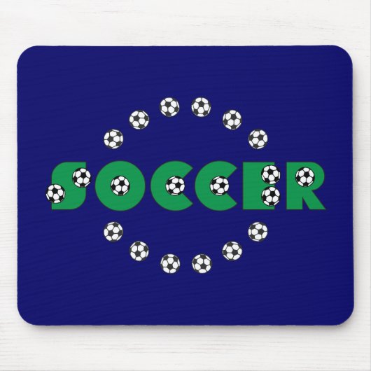 Fußball im Grün Mousepad (Vorne)
