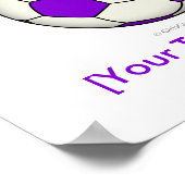 Fußball im Lila Poster (Ecke)