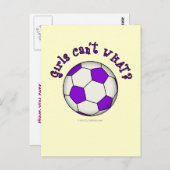 Fußball im Lila Postkarte (Vorne/Hinten)
