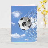 Fußball im Netto-Geburtstag Karte (Gelbe Blume)