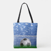 Fußball im Netz, beliebtes Design, Tasche (Rückseite)