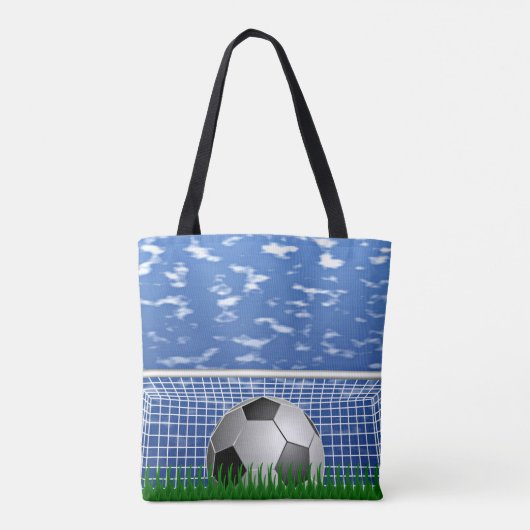 Fußball im Netz, beliebtes Design, Tasche (Rückseite)