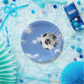 Fußball im Netz Pappteller (Party)
