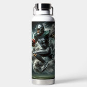 Fußball im Quarterback Trinkflasche (Rückseite)