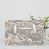 Fußball im Sepia Briefpapier (Stehend Vorderseite)