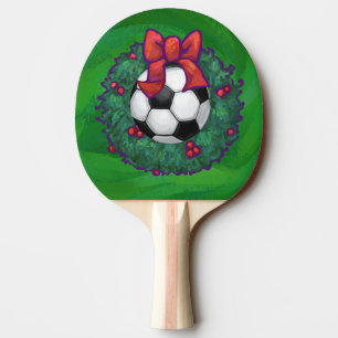 Fußball im Weihnachtskranz Tischtennis Schläger