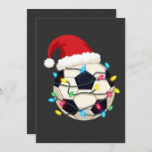 Fußball im Weihnachtslicht ummantelt Fußball-Spiel Save The Date (Vorne/Hinten)