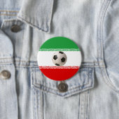 Fußball im Zentrum der iranischen Flagge Button (Beispiel)