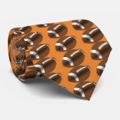 Fußball in Burnt Orange Necktie Krawatte (Gerollt)
