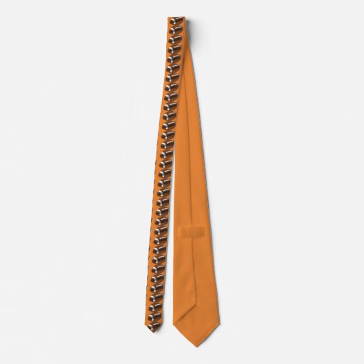 Fußball in Burnt Orange Necktie Krawatte (Rückseite)