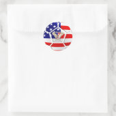 Fußball in den USA Runder Aufkleber (Tasche)