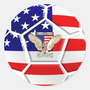 Fußball in den USA Runder Aufkleber