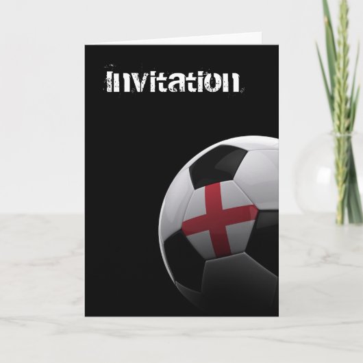 Fußball in England Einladung (Vorderseite)