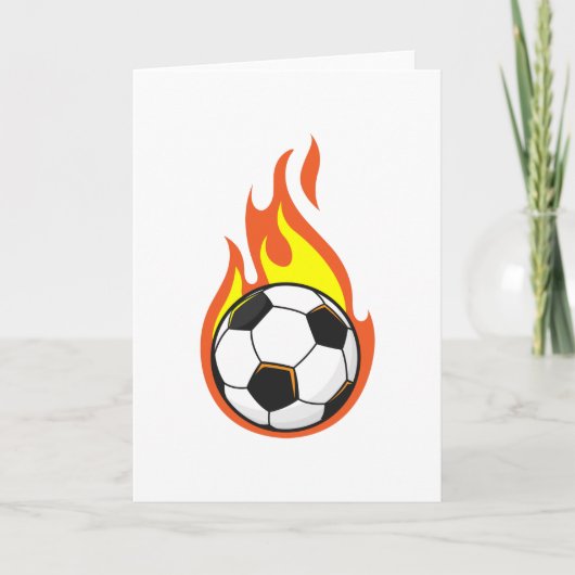 Fußball in Flammen Karte (Vorderseite)