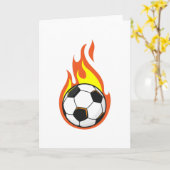 Fußball in Flammen Karte (Gelbe Blume)