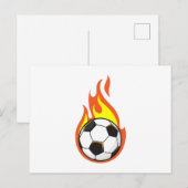 Fußball in Flammen Postkarte (Vorne/Hinten)