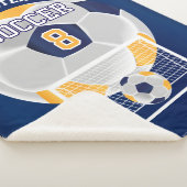 Fußball in Gold, Weiß und Blau Sherpadecke (3/4)