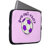 Fußball in Lila Laptopschutzhülle (Vorne Rechts)