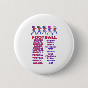 Fußball in mehreren Sprachen - Fußball Calcio Soc Button