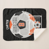 Fußball in Orange, Weiß und Schwarz Sherpa Blan Sherpadecke (Vorderseite (Horizontal))
