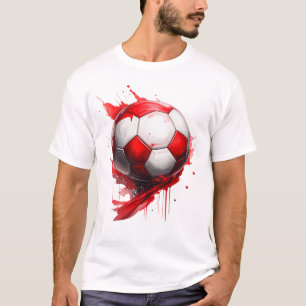 Fußball in Österreichischen Flaggenfarben, name T-Shirt