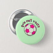 Fußball in Rosa Button (Vorne & Hinten)