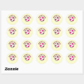 Fußball in Rosa Runder Aufkleber (Blatt)
