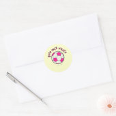 Fußball in Rosa Runder Aufkleber (Umschlag)