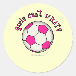 Fußball in Rosa Runder Aufkleber