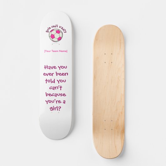 Fußball in Rosa Skateboard (Vorderseite)