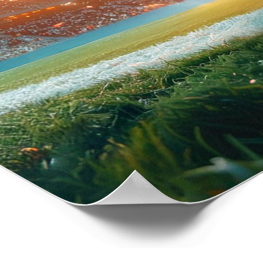 Fußball in weiß poster (Ecke)