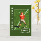 Fußball - Individuelle Name Geburtskarte Karte (Gelbe Blume)