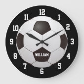 Fußball-Individuelle Name Große Wanduhr (Vorderseite)