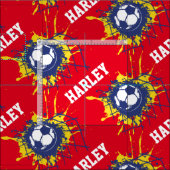 Fußball individuelle Name Muster Stoff (Kachel)