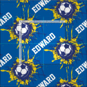 Fußball individuelle Name Muster Stoff (Kachel)
