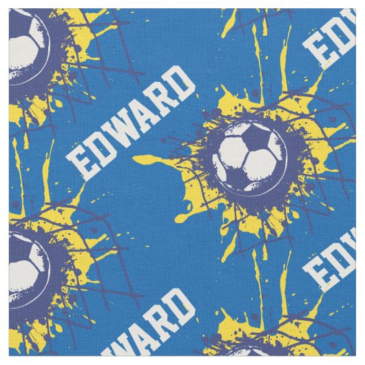 Fußball individuelle Name Muster Stoff (Nahaufnahme)