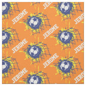 Fußball individuelle Name Orange Stoff (Muster)