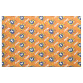 Fußball individuelle Name Orange Stoff (Fat Quarter (45,7 x 55,9 cm))