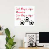 Fußball-Inspirationsquelle Inspirier Player Poster (Heimbüro)