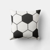 Fußball inspiriertes Muster geometrischer Druck Kissen (Rückseite)