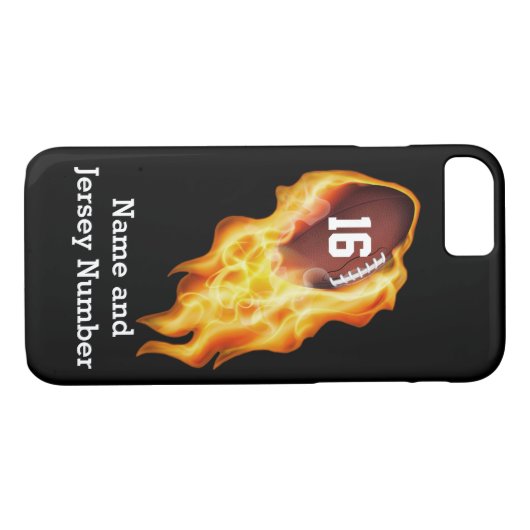 Fußball iPhone 7 Hüllen personalisierter NAME, (Rückseite (Horizontal))