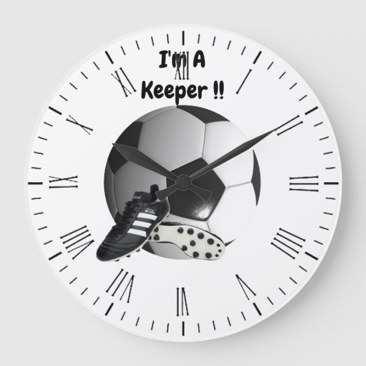 Fußball ist ein Hüter, Wall-Uhr Große Wanduhr (Vorderseite)