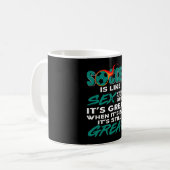 Fußball ist immer großartig, kein Problem, das Spi Kaffeetasse (Vorderseite Links)
