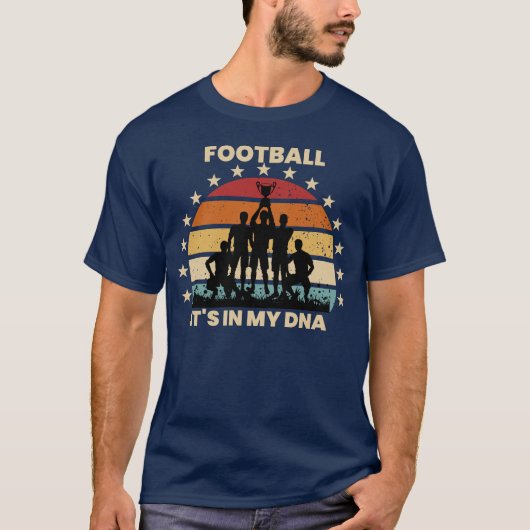 Fußball ist in meiner DNA, lustiger Fußball T-Shirt (Vorderseite)