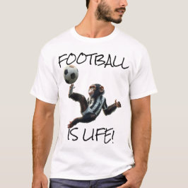 "Fußball ist Leben" Chimp Soccer T-Shirt