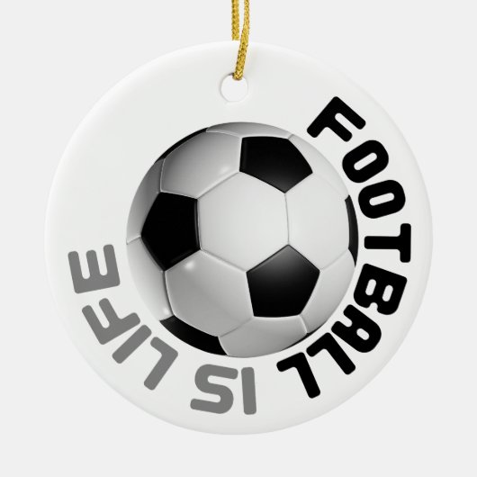 Fußball ist Leben Keramik Ornament (Vorne)