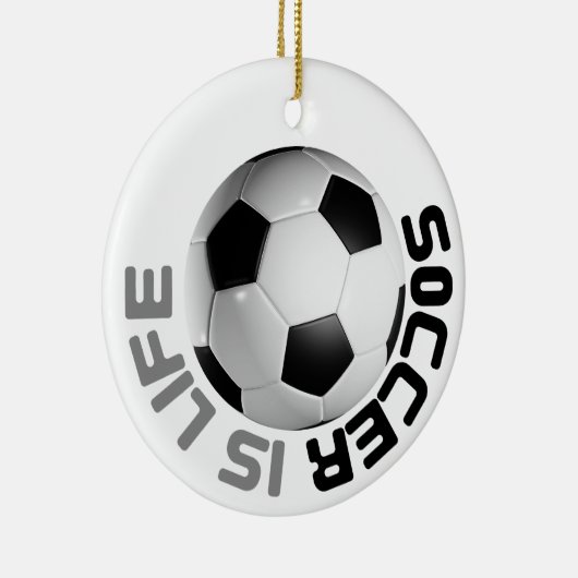 Fußball ist Leben Keramik Ornament (Rechts)